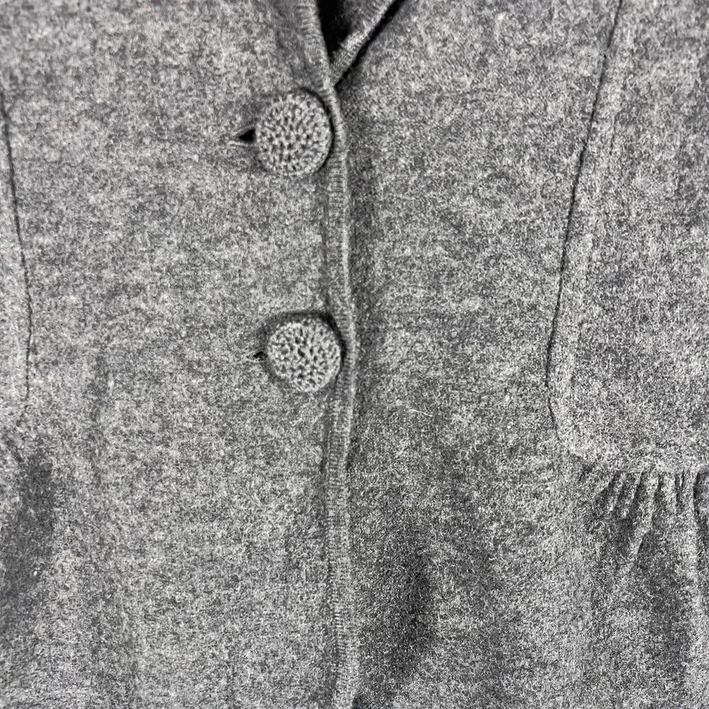 Apt. 9 Women's Gray 100% Wool Peplum Blazer Jacket Size L